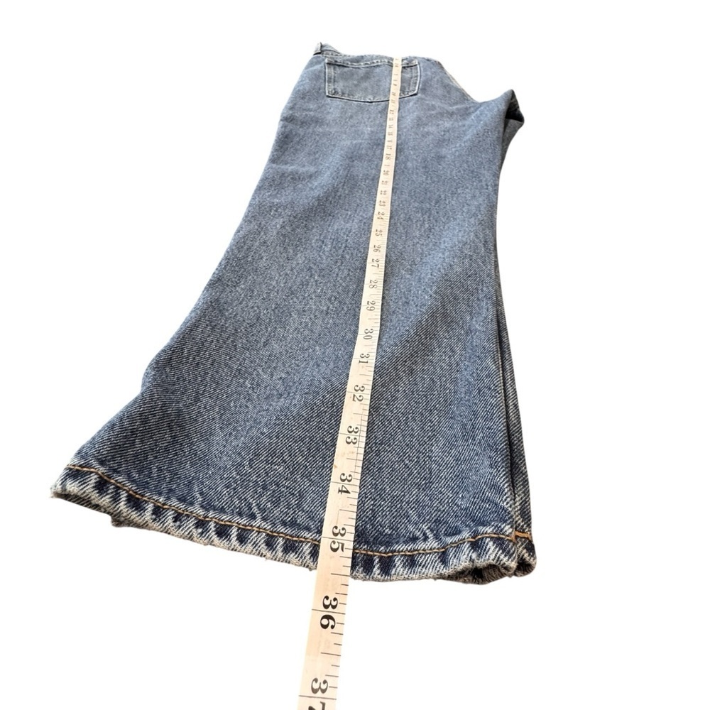 Old Navy Women’s Jeans Size 10 High Rise Slouchy Straight Button Fly Blue Denim - Picture 4 of 8